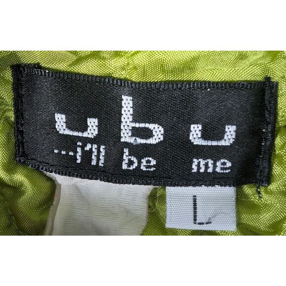 UBU I'll Be Me Women's Vintage Jacket‎ Lightweight Stretch Green Zip Size Large - Picture 4 of 5
